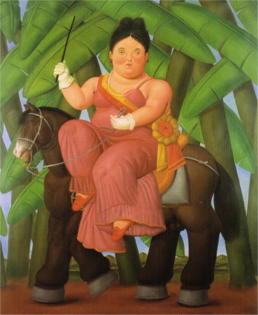 The President and First Lady Fernando Botero Oil Paintings